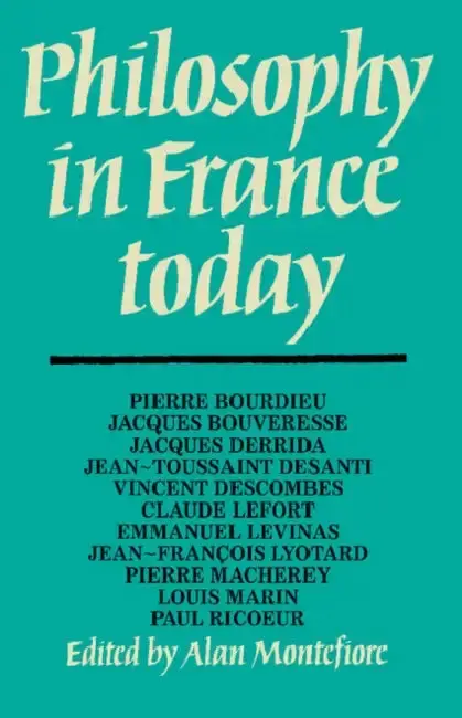 Cover of Philosophy in France Today