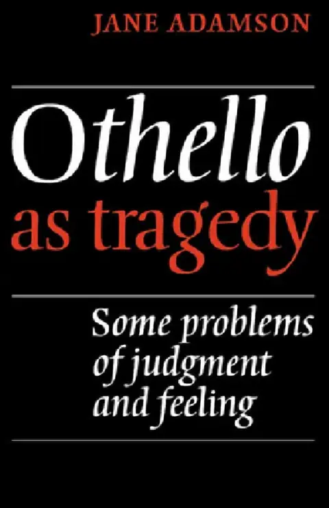 Cover of Othello as Tragedy