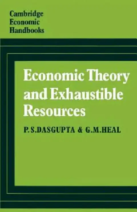 Cover of Economic Theory and Exhaustible Resources