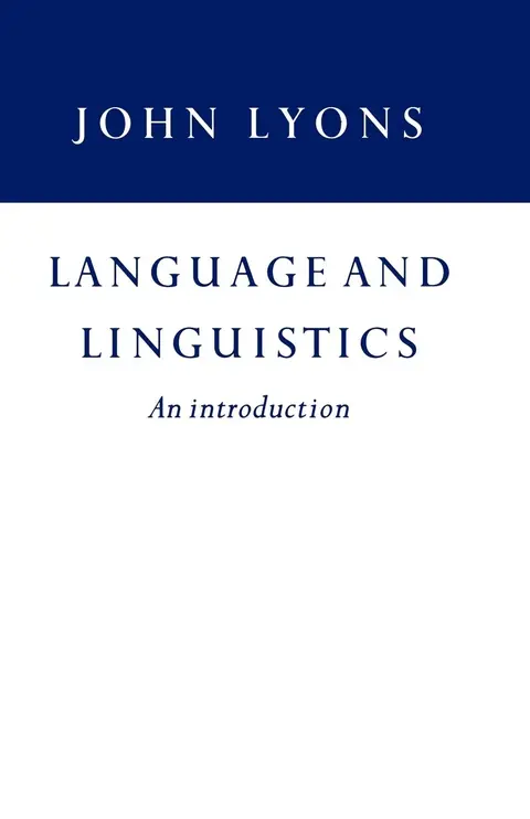 Cover of Language and Linguistics