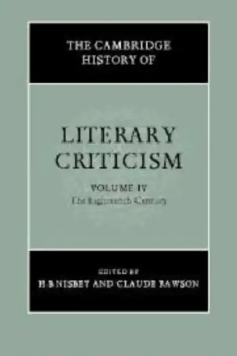 Cover of The Cambridge History of Literary Criticism