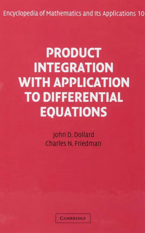 Cover of Product Integration with Application to Differential Equations