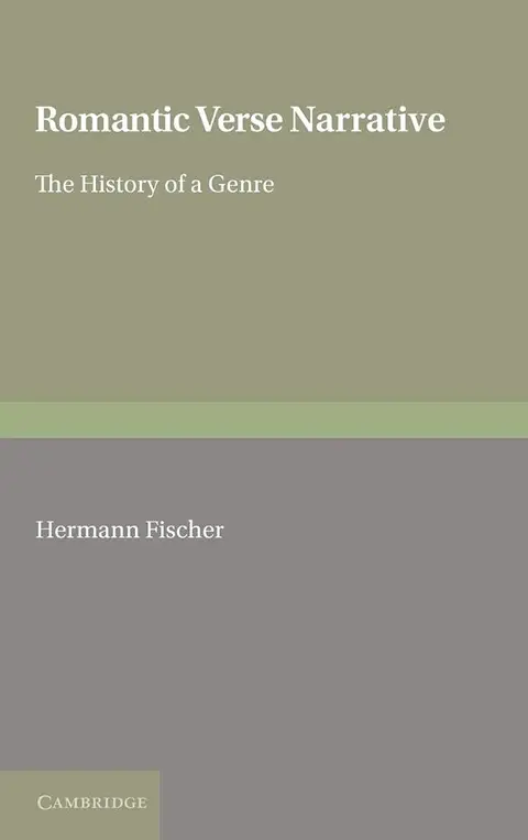 Cover of Romantic Verse Narrative