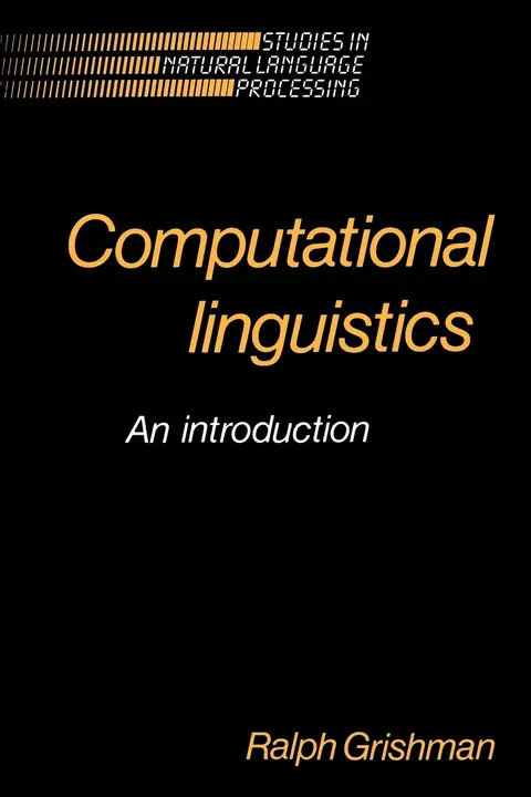 Cover of Computational Linguistics