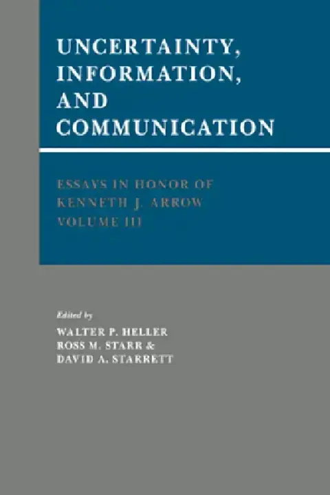 Cover of Essays in Honor of Kenneth J. Arrow