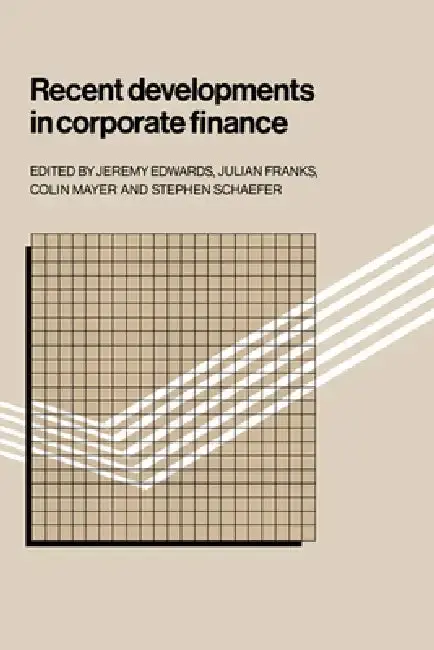 Cover of Recent Developments in Corporate Finance