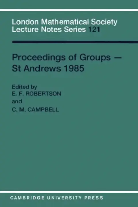 Cover of Proceedings of Groups-St. Andrews, 1985
