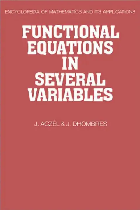 Cover of Functional Equations in Several Variables