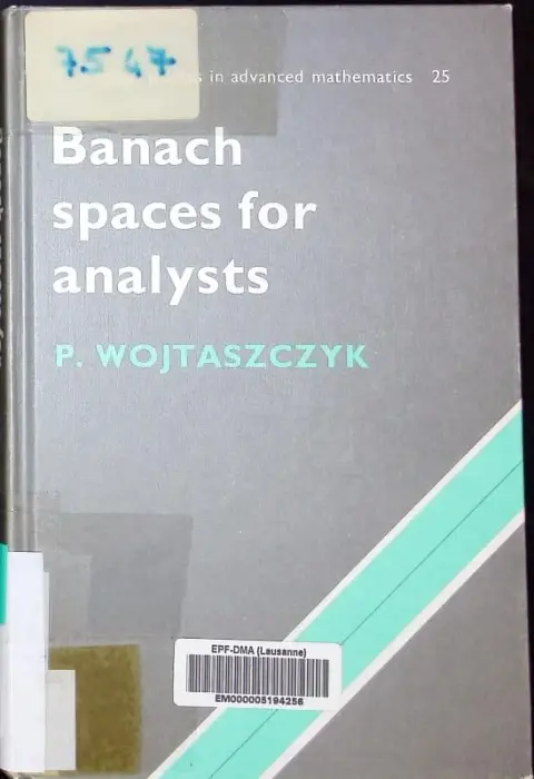 Cover of Banach Spaces for Analysts