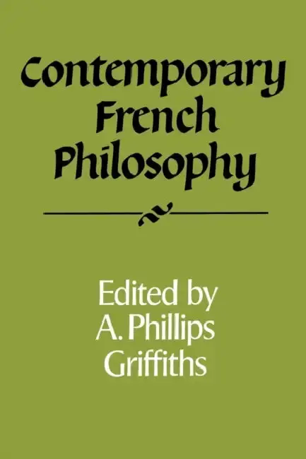 Cover of Contemporary French Philosophy