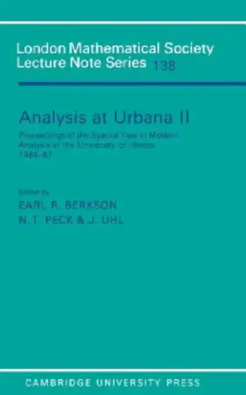 Cover of Analysis at Urbana Vol 2
