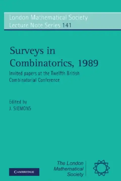 Cover of Surveys in Combinatorics, 1989
