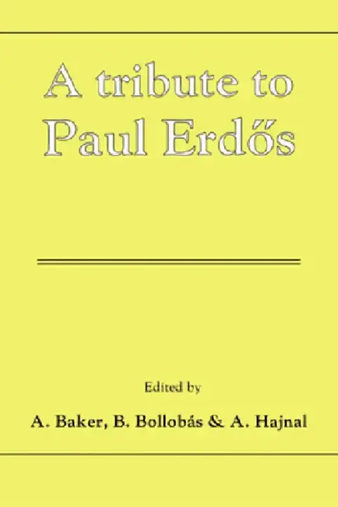 Cover of A Tribute to Paul Erdos