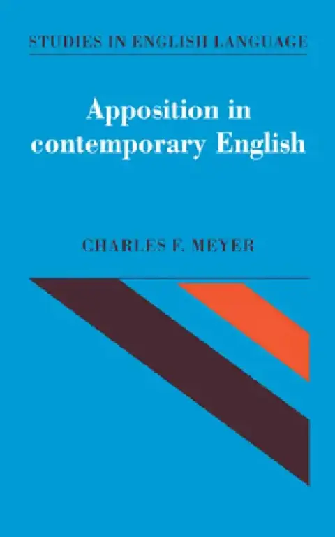 Cover of Apposition in Contemporary Eng
