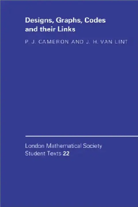 Cover of Designs, Graphs, Codes and Their Links