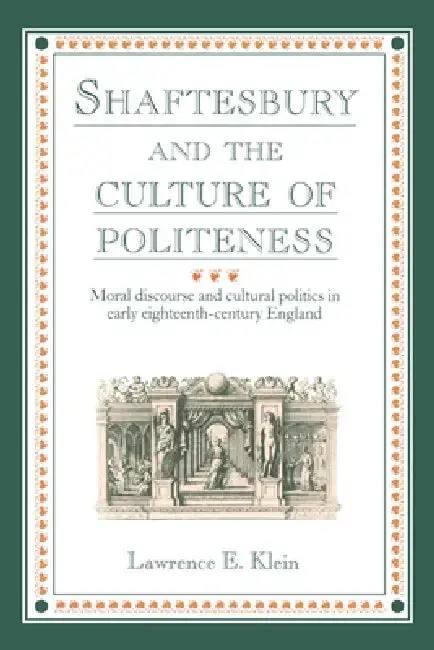 Cover of Shaftesbury and the Culture of Politeness