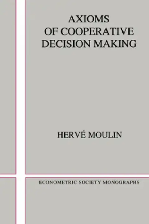 Cover of Axioms of Cooperative Decision Making