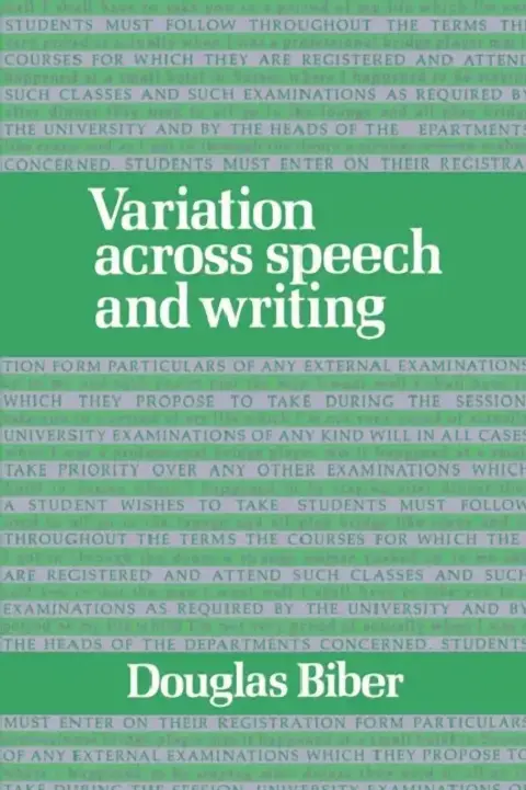 Cover of Variation Across Speech and Writing