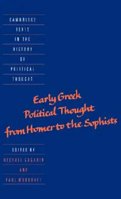 Cover of Early Greek Political Thought from Homer to the Sophists