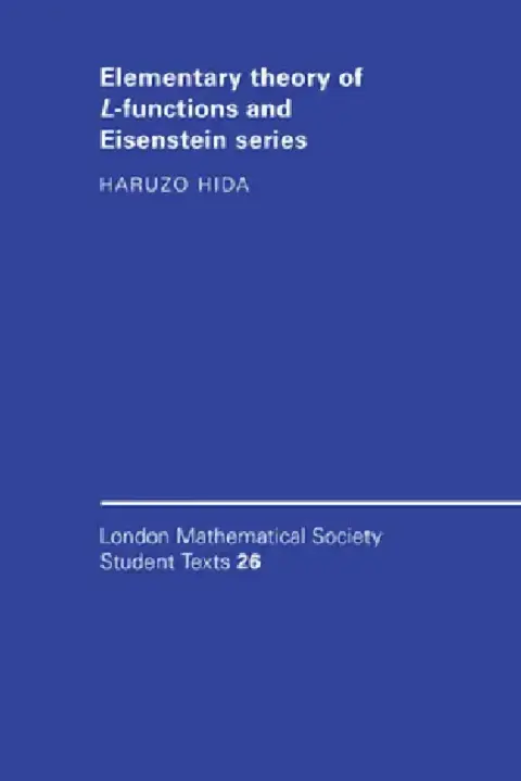 Cover of Elementary Theory of L-Functions and Eisenstein Series
