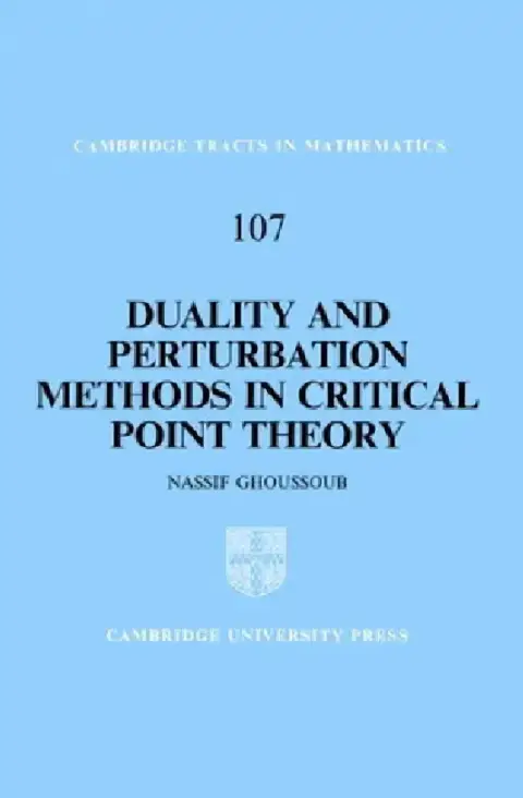 Cover of Duality and Perturbation Methods in Critical Point Theory