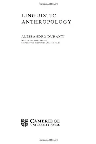 Cover of Linguistic Anthropology