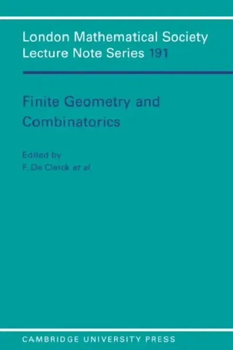 Cover of Finite Geometry and Combinatorics