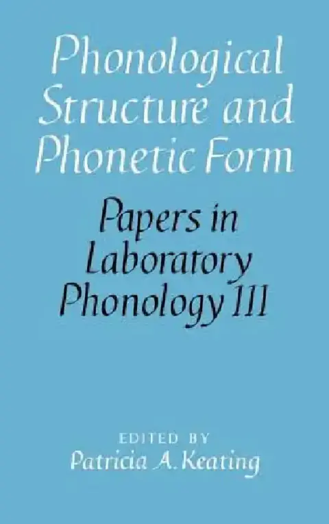 Cover of Phonological Structure and Phonetic Form