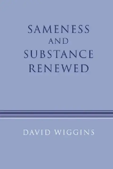 Cover of Sameness and Substance Renewed