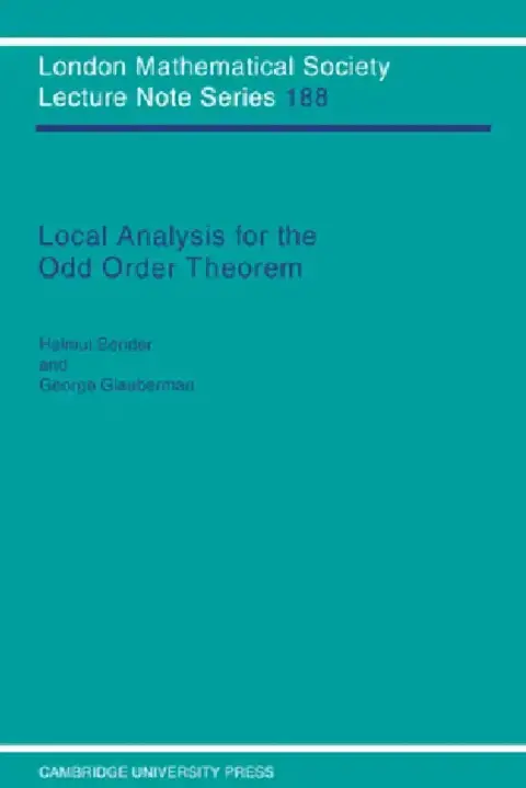 Cover of Local Analysis for the Odd Order Theorem