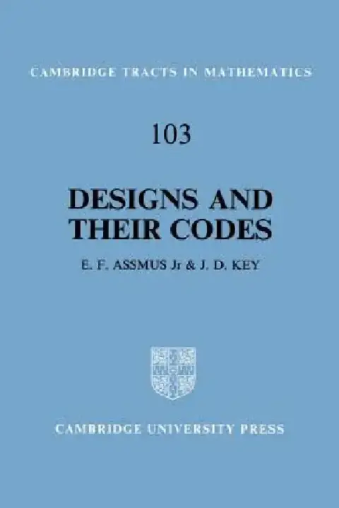 Cover of Designs and Their Codes