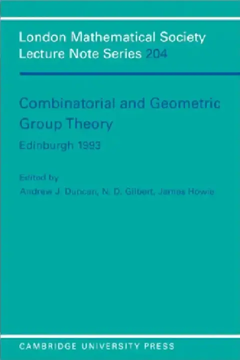 Cover of Combinatorial and Geometric Group Theory, Edinburgh 1993