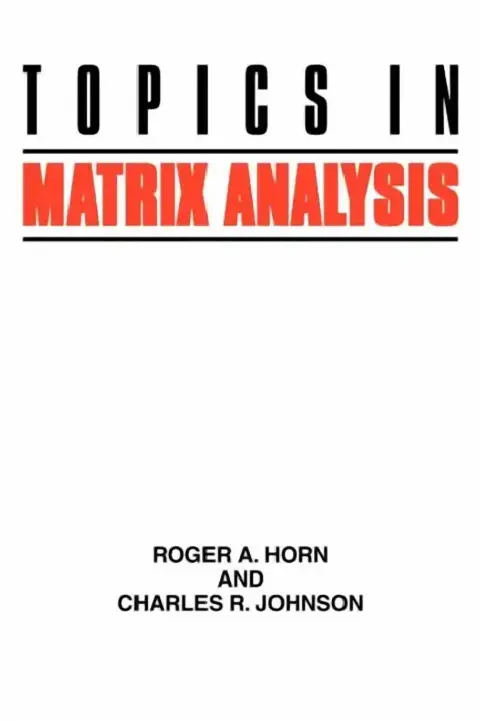 Cover of Topics in Matrix Analysis