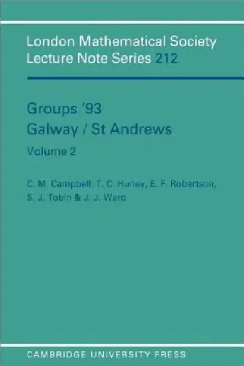 Cover of Groups '93 Galway/St Andrews