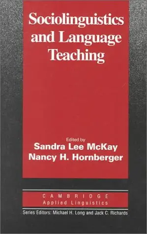 Cover of Sociolinguistics and Language Teaching