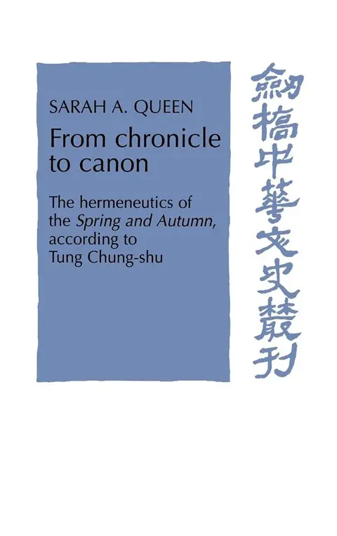 Cover of From chronicle to canon