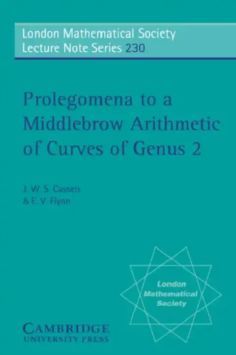 Cover of Prolegomena to a Middlebrow Arithmetic of Curves of Genus 2