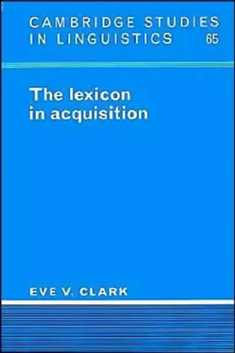 Cover of The Lexicon in Acquisition