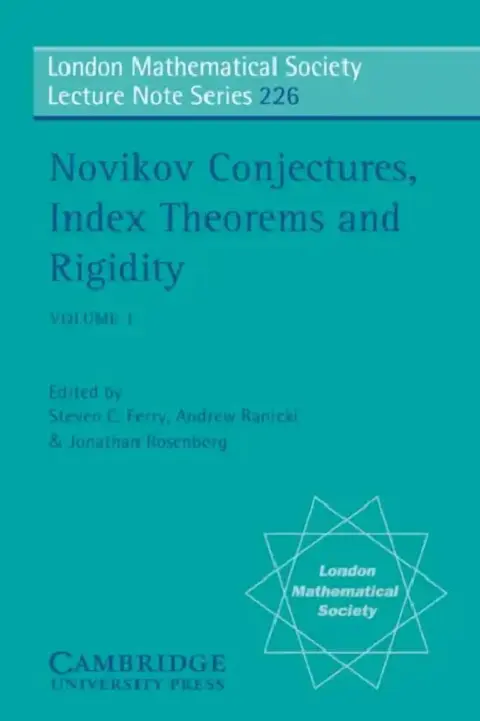 Cover of Novikov Conjectures, Index Theorems, and Rigidity