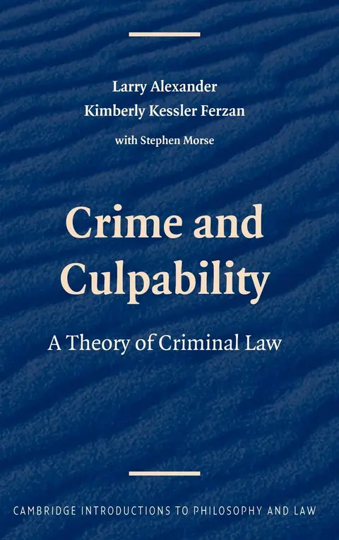 Cover of Crime and Culpability