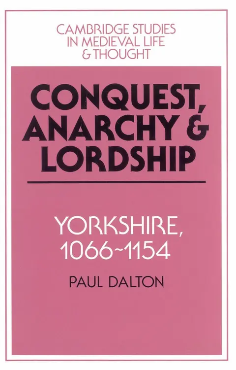 Cover of Conquest, Anarchy and Lordship