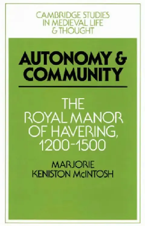 Cover of Autonomy and Community