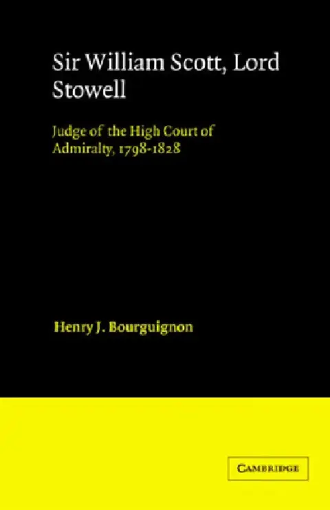Cover of Sir William Scott, Lord Stowell