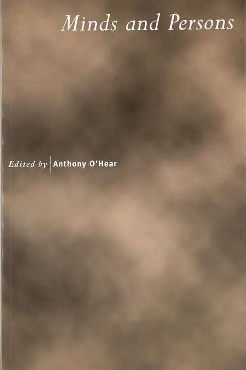 Cover of Minds and Persons