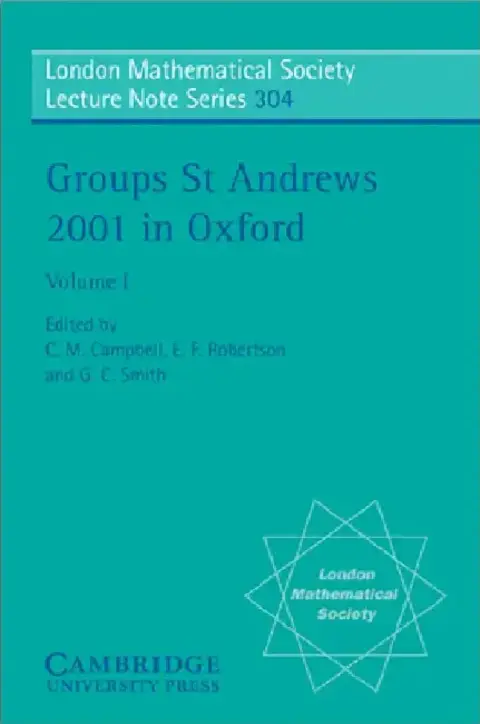 Cover of Groups St Andrews 2001 in Oxford