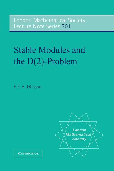 Cover of Stable Modules and the D(2)-Problem