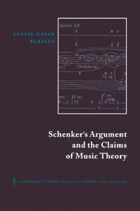 Cover of Schenker's Argument and the Claims of Music Theory
