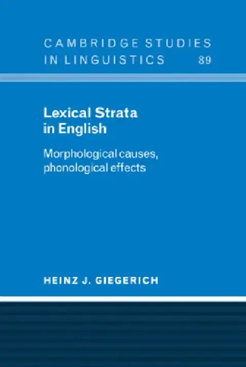 Cover of Lexical Strata in English