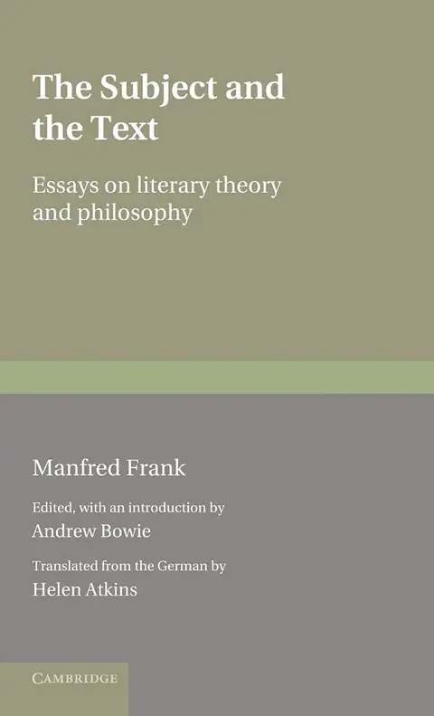 Cover of The Subject and the Text