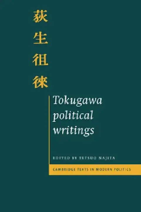 Cover of Tokugawa Political Writings